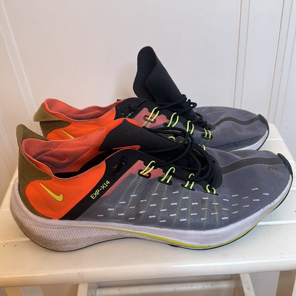 Nike EXP-X14 Running Shoes, Grey/Orange, Size 13 - Picture 3 of 6